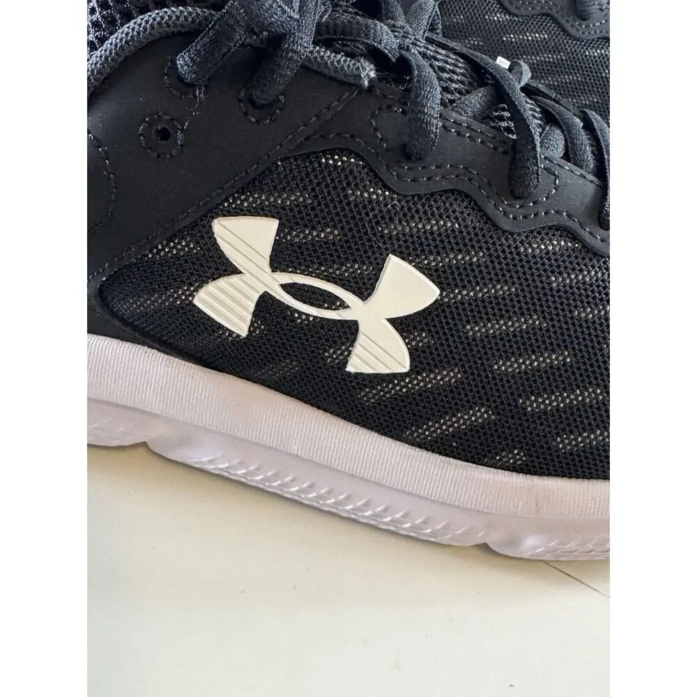 Under Armour Charged Assert 10 Running Sneakers, Black & White, Sz: 10.5, 71-04 - Picture 6 of 16